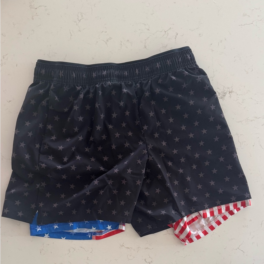 Chubbies Black Athletic Shorts with Star Pattern